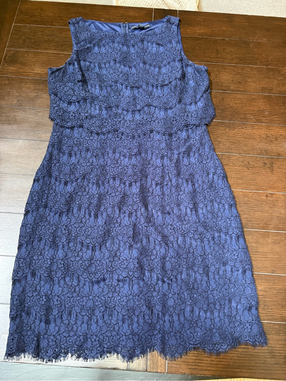 American Living Navy Blue Lace Mini Dress